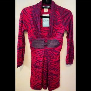 NWT Marciano Guess Magenta & Purple Tunic Dress